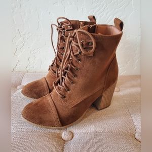 Ollio heeled combat boot